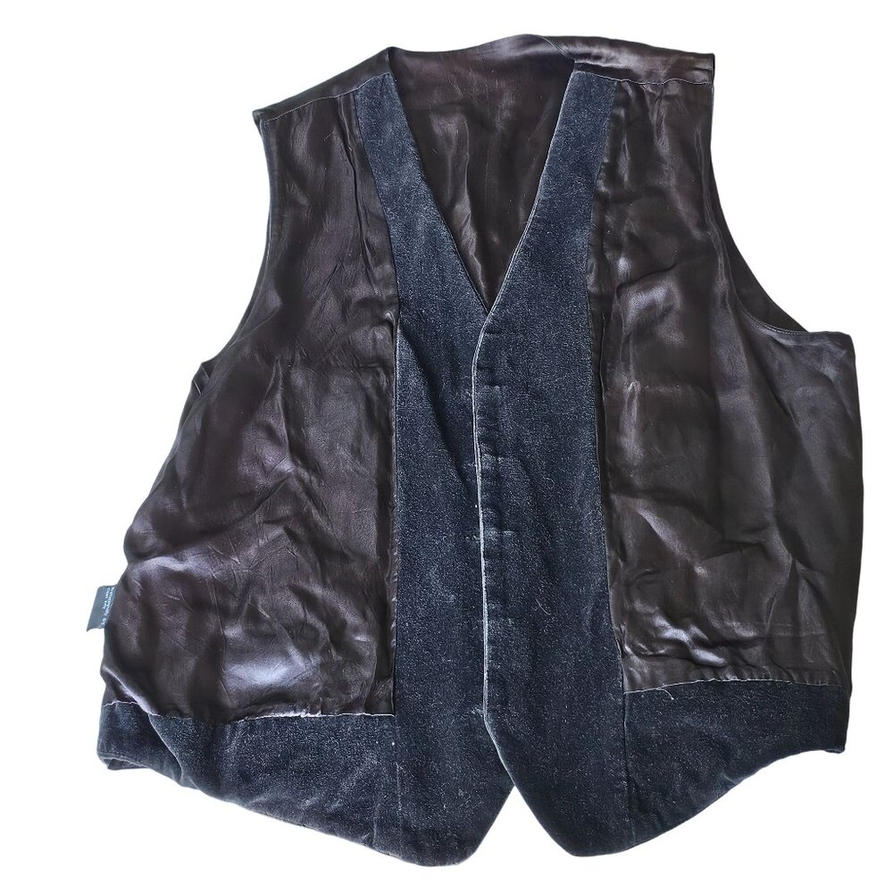 Vintage Velveteen Men's Black Warner Brothers Bugs Bunny Vest adjustable size L - Picture 13 of 15